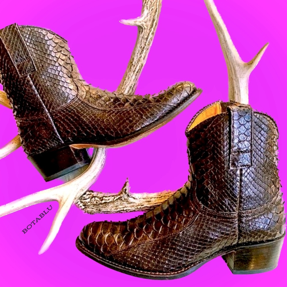 Frye Deborah Rare Snakeskin Python Exotic Zipper … - image 2